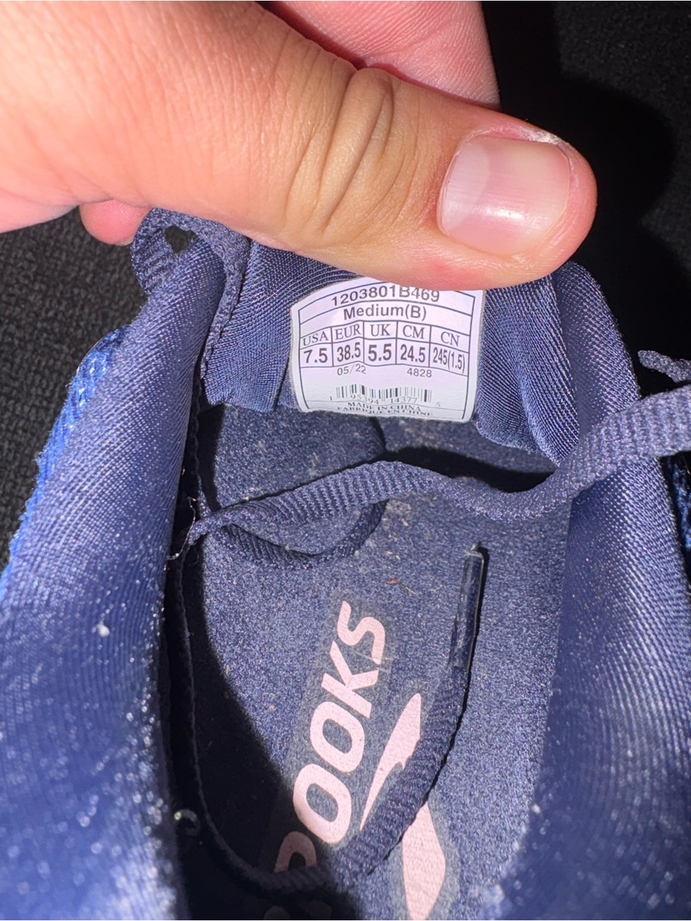 Brooks Ghost 15 Running Shoes Sneakers Womens Size 7.5 Blue Pink Gym Shoes - Picture 7 of 7